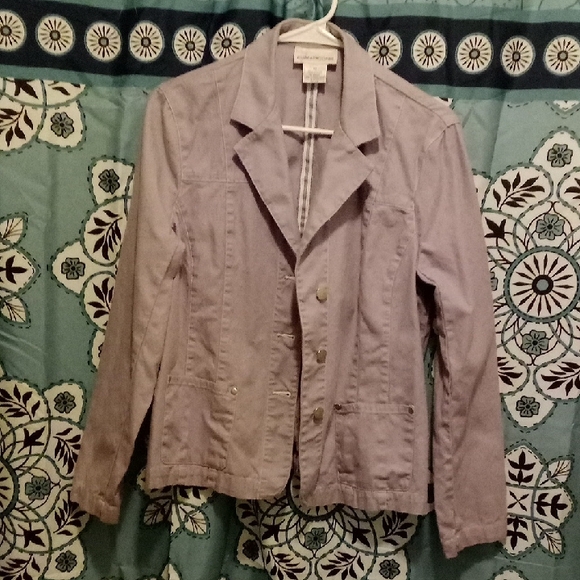 Evan Picone Light Gray Blazer - Picture 1 of 5